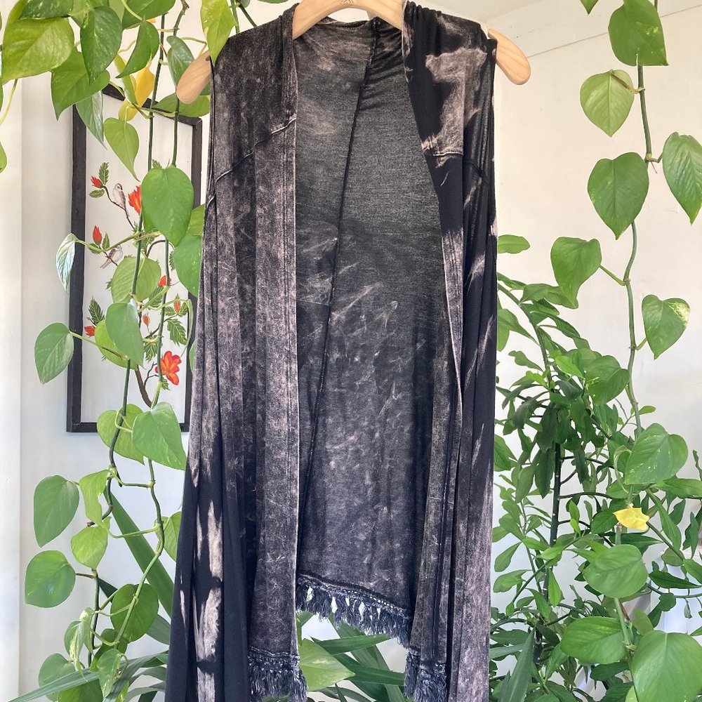 Black Witchy Tie-Dye Vest